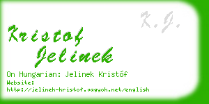 kristof jelinek business card